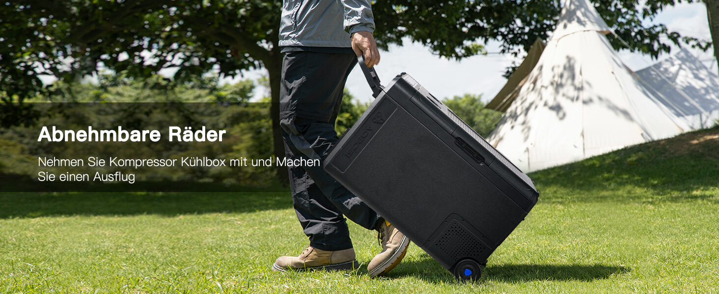 Автомобільний компресорний холодильник AAOBOSI 38л: Електричний охолоджувач для авто, кемпінгу, риболовлі (-20°C/+20°C), 12/24V/230V, USB