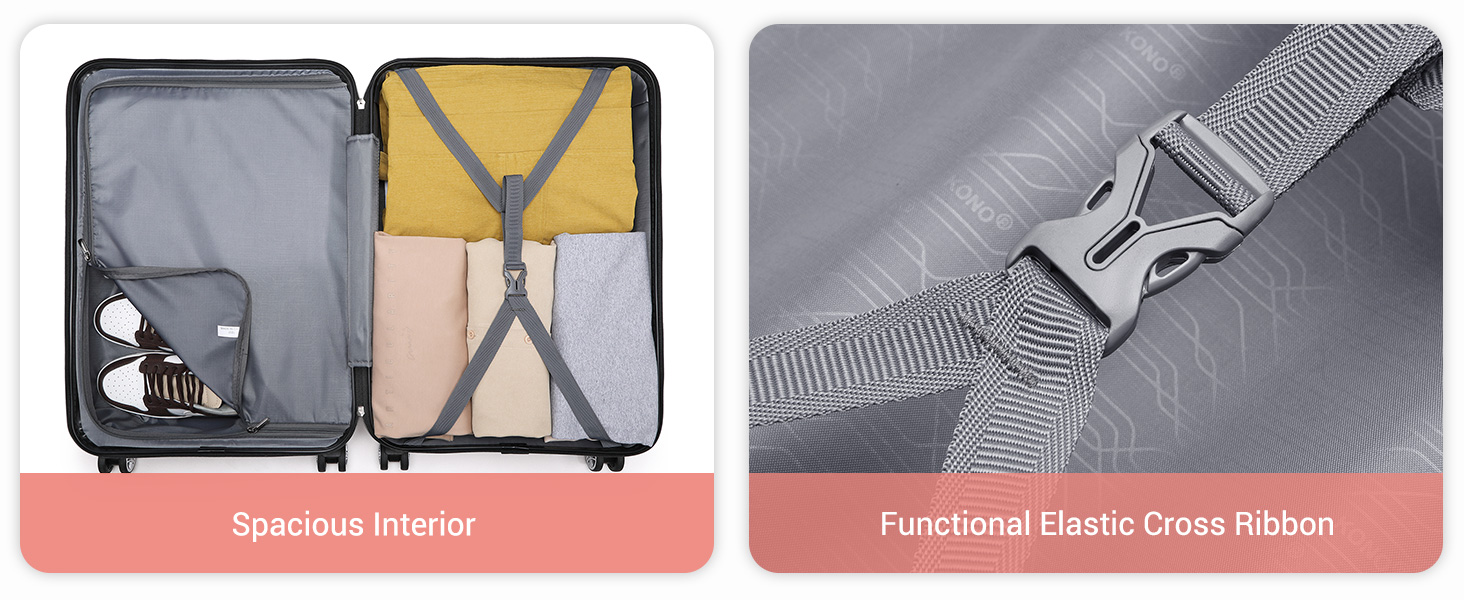 KONO Чемодан-Тролей Рожеве Золото (55 см)