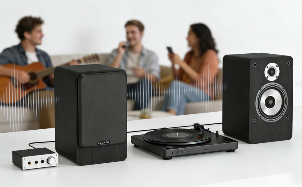 Портативна Bluetooth колонка LONPOO LP-42S: 30W, USB, AUX, 3-дюймовий динамік, дерев'яний корпус