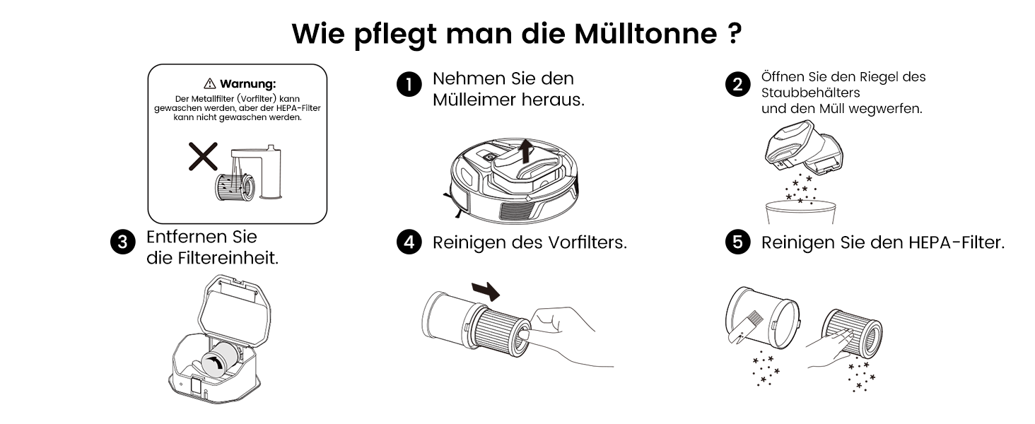 Робот-пилосос Lefant Gen2 з функцією миття, 12000Pa, автоматичне порожнення, LiDAR, Freemove 3.0, 8 тижнів бездротової роботи (чорний)