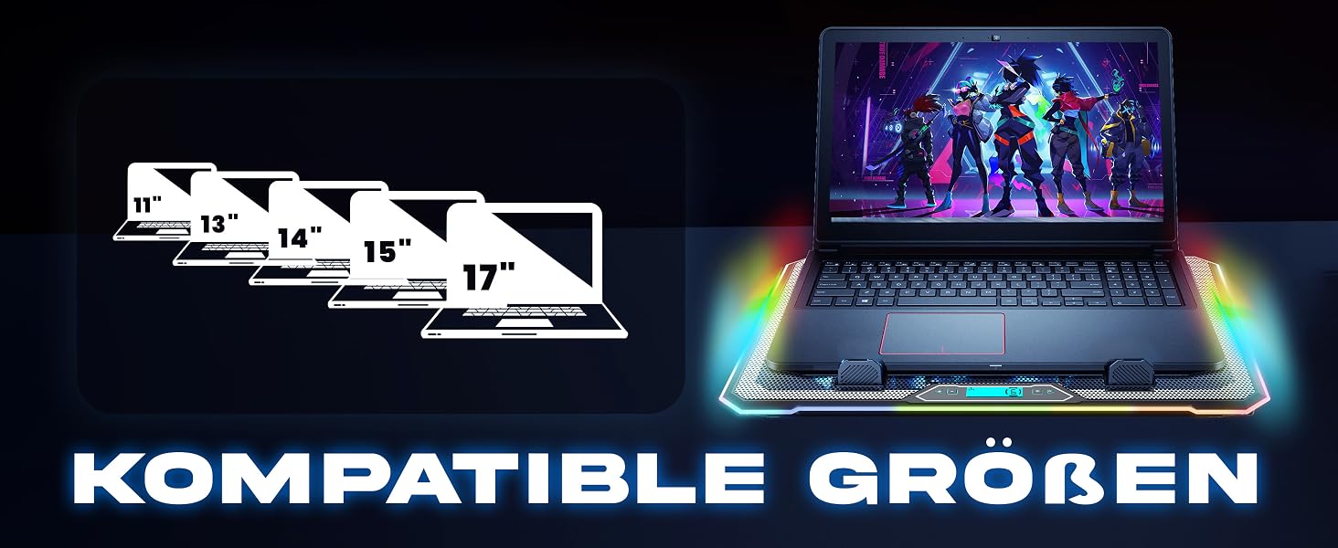 Ігровий охолоджувач для ноутбука V15 з RGB-підсвіткою та USB-портом
