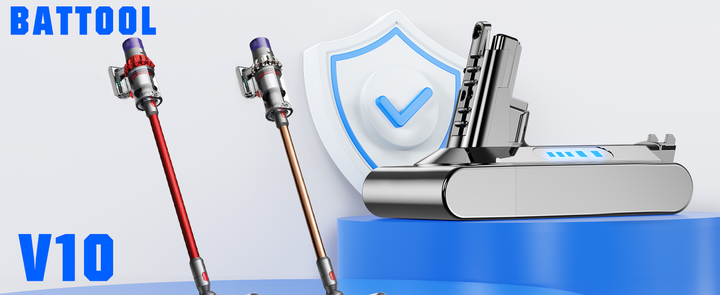 Акумулятор Li-ion V10 8000mAh/8.0Ah для пилососа Dyson V10 SV12 Animal Absolute Motörhead Fluffy Total Clean сіро-коричневий