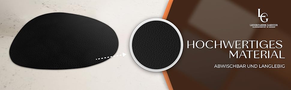 Набори серветок для столу, 4 шт. – екологічні, стійкі та нековзні – преміум шкіра, Made in Germany (Modern, Bison)