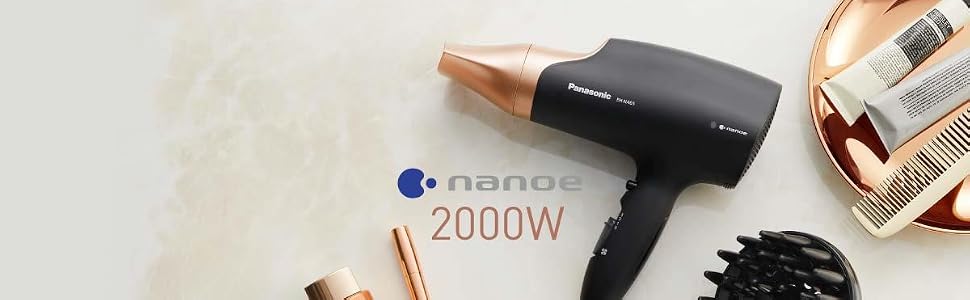 Фен для волосся Panasonic EH-NA7M-P825 nanoe з концентратором, 1600 Вт, рожево-золотий