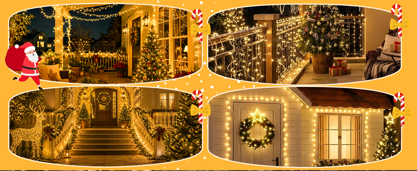 Світлодіодна гірлянда-кластер MAGGIFT 20м, 1000 LED, теплий білий колір, з пультом дистанційного керування, різдвяна ілюмінація