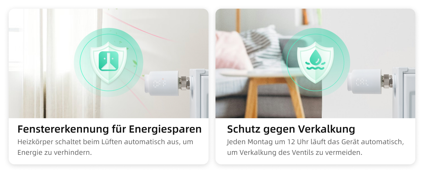 Розумний термостат на радіатор Wi-Fi Tuya EZ-TRV702W з програмуванням, датчиком температури та керуванням через додаток