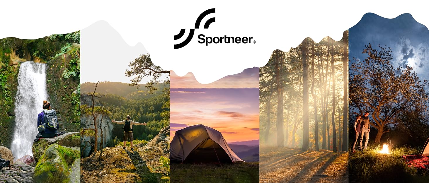 Спальний мішок Sportneer Outdoor у формі ковдри 220×85 см, з отворами для рук, 1.5 кг (Зелений, температурний режим 10-26 °C)