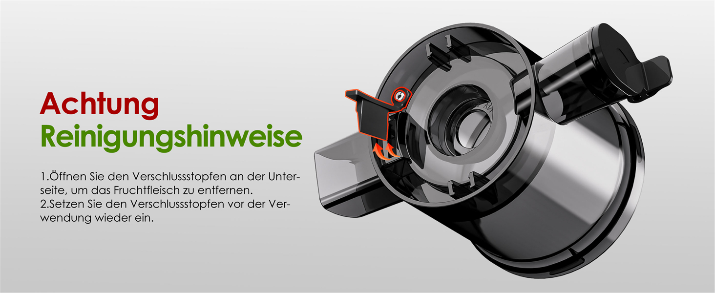 Фреш-прес Fretta: повільний соковичавник 1л, BPA-free Tritan, 200W, чорний