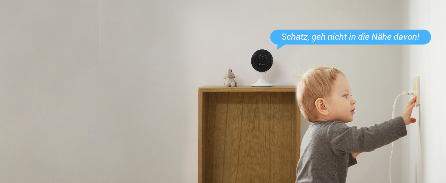 EZVIZ C1C 2 шт. IP камера Wi-Fi 1080P з двостороннім аудіо, нічним баченням до 12м та датчиком руху