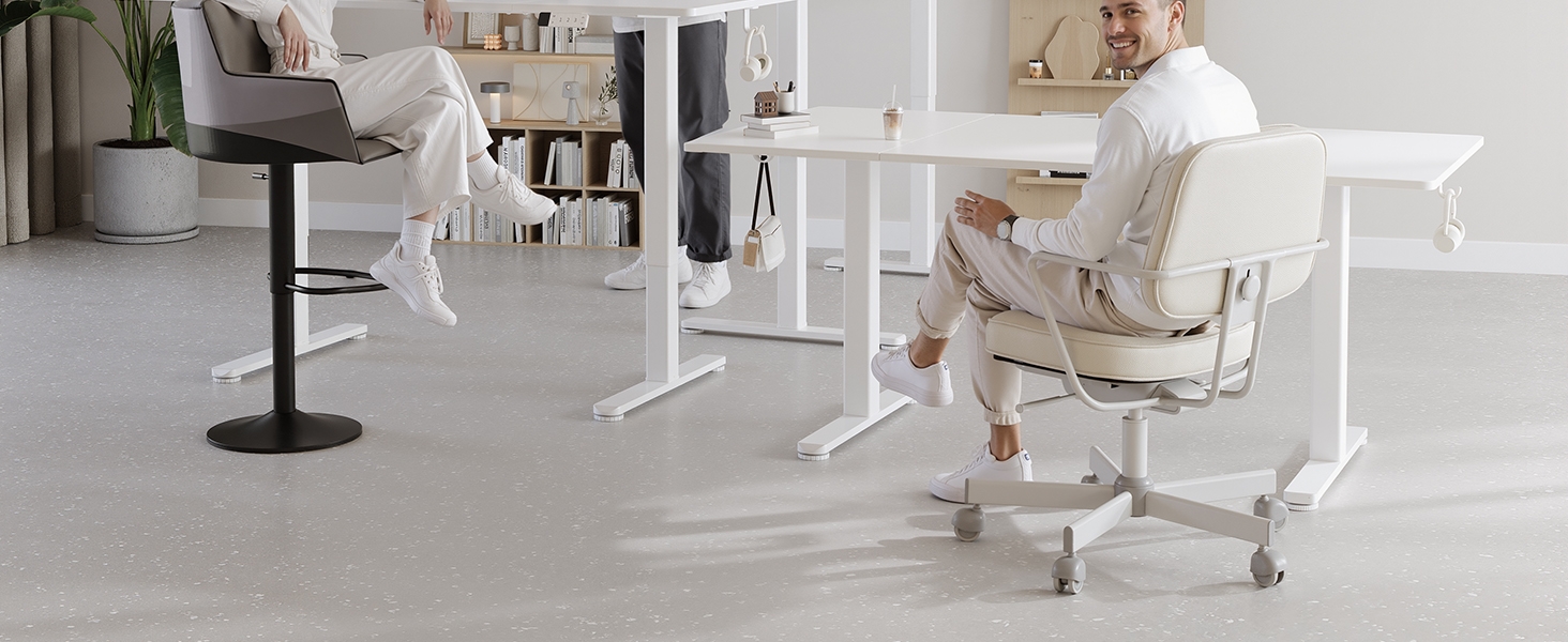 Регульований стіл Claiks 120x60 см: електричний, з пам'яттю, з гачками | Стіл для стоячи та сидячи