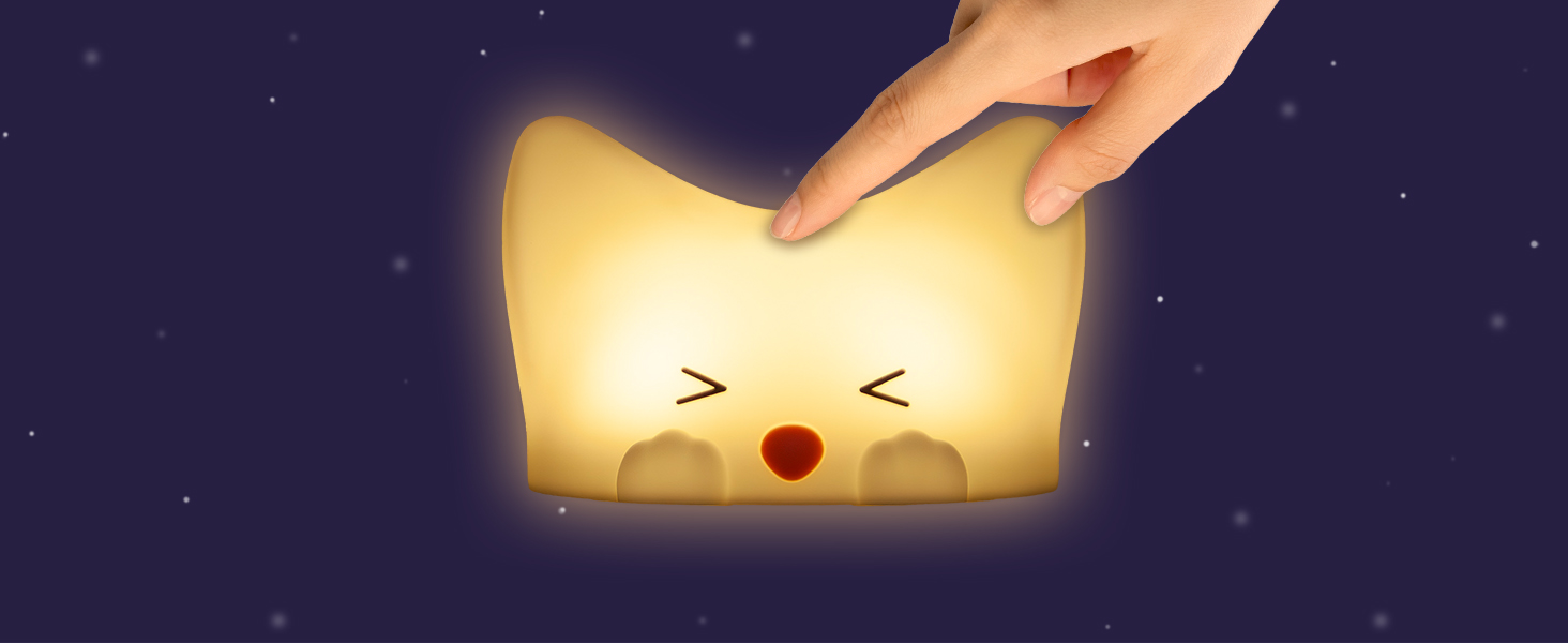 Дитячий LED нічник MegaLight (Catty) — регульований сенсорний світильник для дітей та немовлят, USB-зарядка
