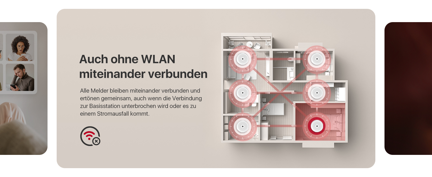 X-Sense комплект димових датчиків з базовою станцією SBS50 (6 шт.), сертифікований EN 14604, Wi-Fi, сумісний з додатком X-Sense Home Security, білий