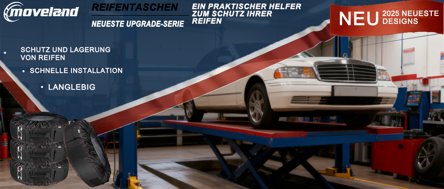Захисні чохли для шин Moveland 18-22 дюйми (4 шт.) - водонепроникні, пилонепроникні, для зберігання та транспортування