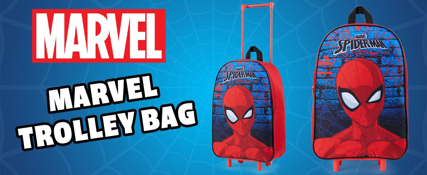 Дитяча валіза Marvel Spiderman, складний візок 39x27 см, 10.5л, 2 колеса, висувна ручка