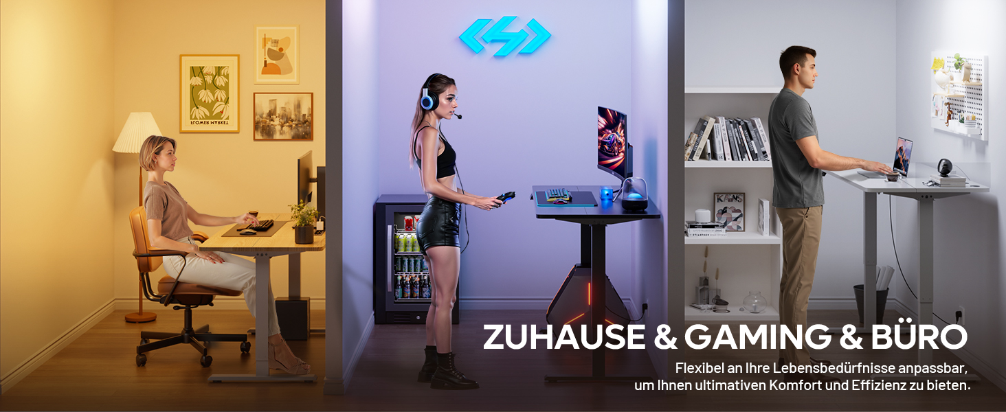 Регульований стіл з підняттям, USB-зарядкою та розеткою, 100 x 60 см. Електричний стіл, регульований комп'ютерний стіл з пам'яттю 3-х функцій, білий (горіх, 100 x 60 см)