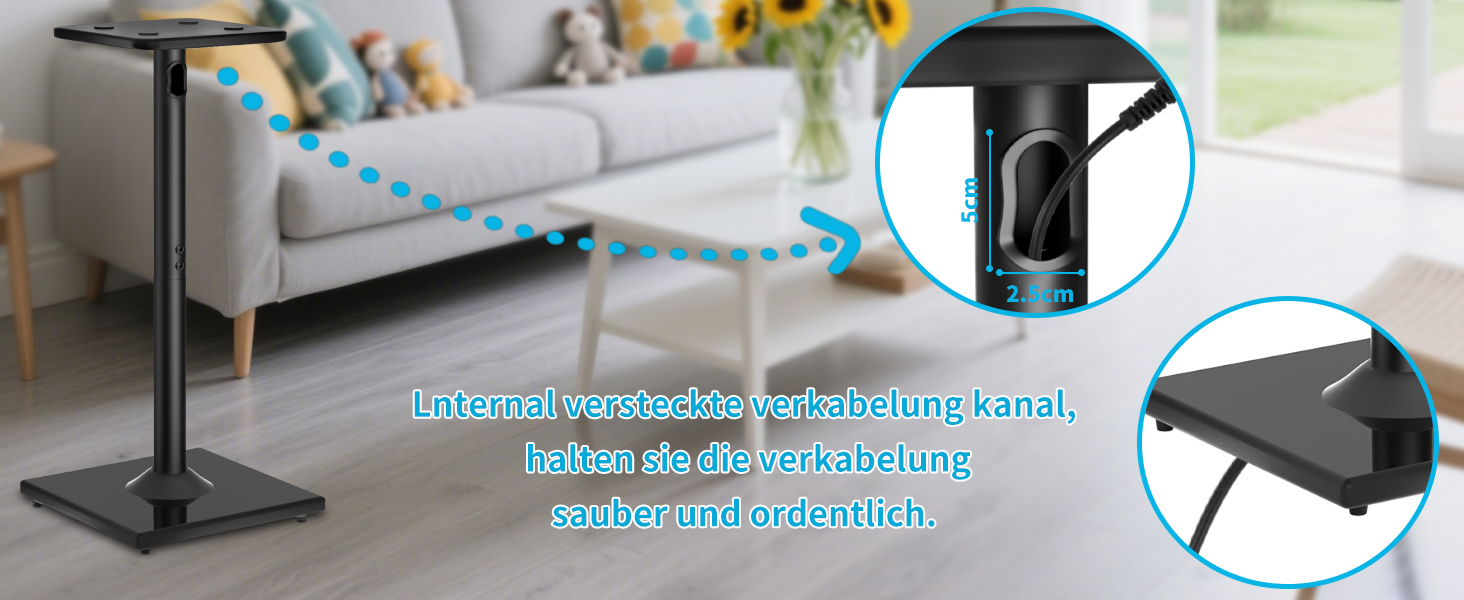 Підставка для колонок OUUTMEE, пара, до 10 кг, з кабельною організацією, сумісна з різними моделями, без регулювання висоти