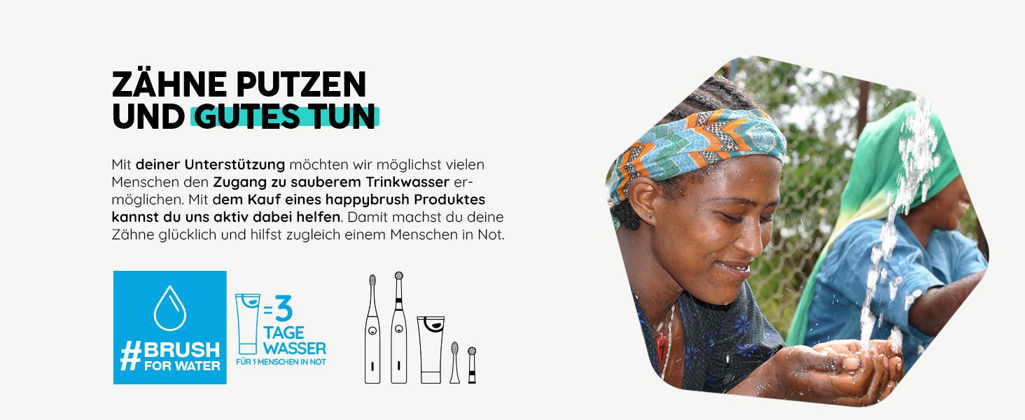 Електрична зубна щітка HappyBrush Eco Vibe 3+ – Чорний/М'ятний – 2 роки гарантії