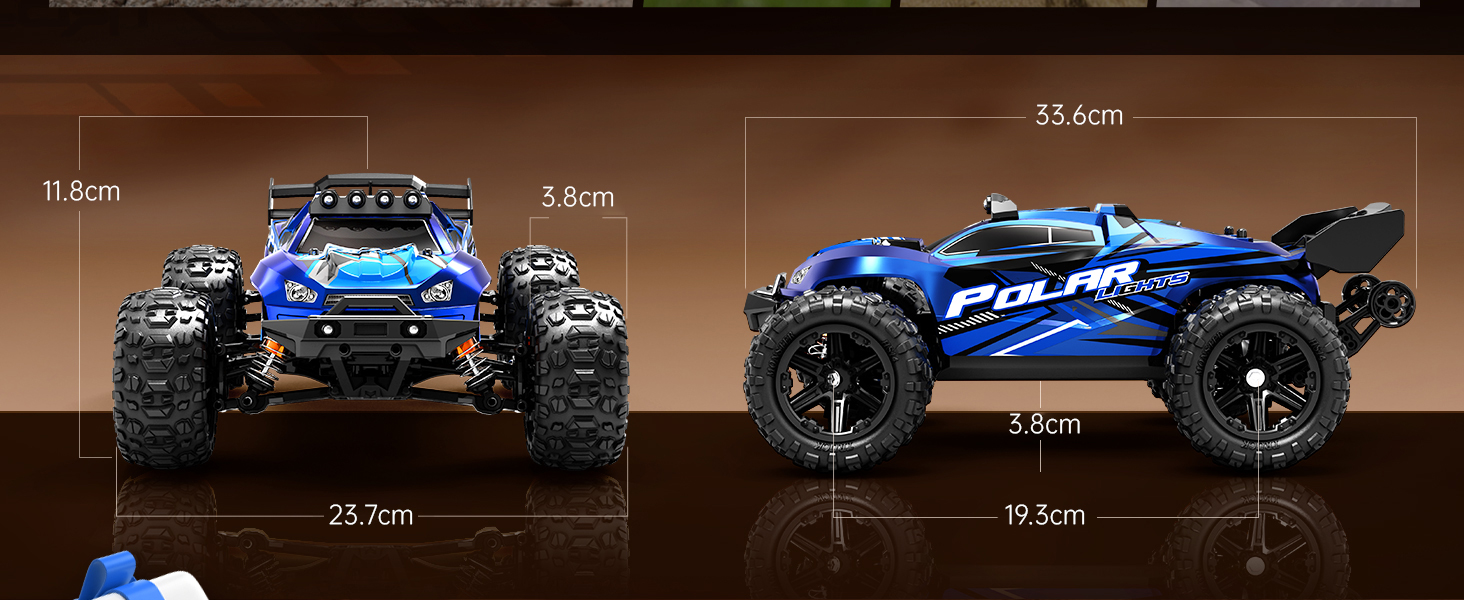 Радіокерований позашляховик 1:14 4WD RC авто для дорослих та дітей, швидкість 40+ км/год, 2 акумулятори 1300mAh, комплект коліс