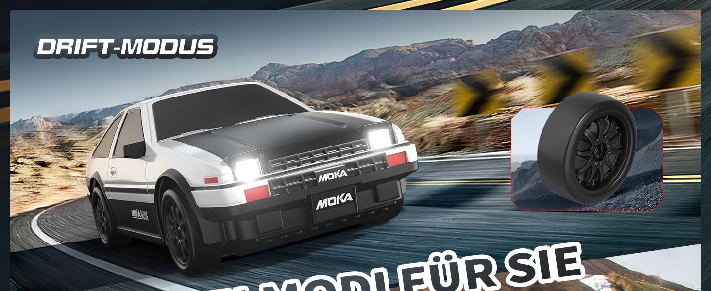 RC Дрифт Автомобіль 1:24 Mini 4WD 2.4GHz, 25 км/год, LED підсвічування, Подарунок для хлопчиків від 6 років