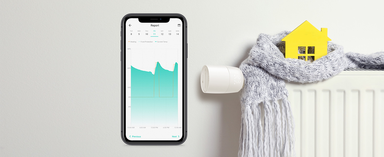 TP-Link Kasa Smart Термостат для радіатора WiFi Starter Kit (Хаб + 1 Термостат), Керування опаленням через додаток Kasa, Геофенсинг, Розпізнавання відкритих вікон, Matter, Сумісність з Alexa