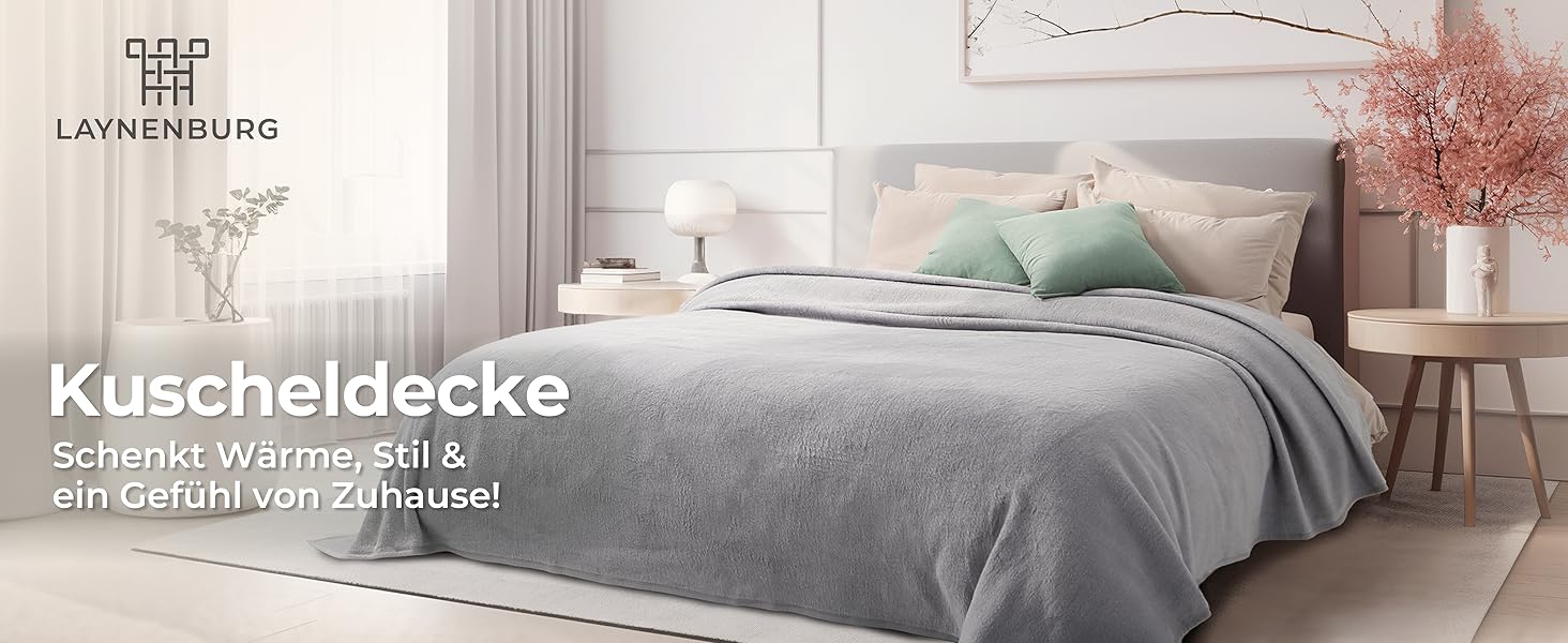 Плед LAYENBURG Premium з бавовни 150x200 см, Oeko-Tex 100, бавовняний, м'який плед для дому, на диван, софу (Taupe)