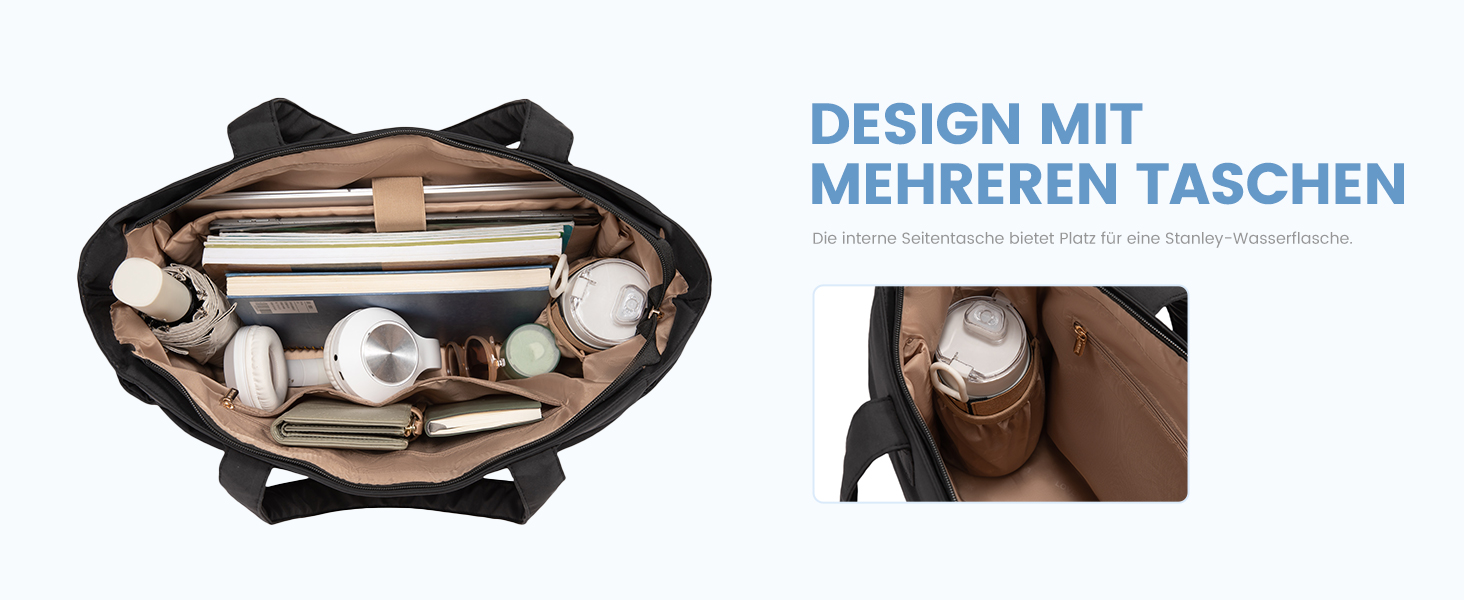 Сумка для ноутбука LOVEVOOK 15.6 дюймів, жіноча: шопер, велика робоча сумка, сумка-шоппер, для навчання, офісу, школи, чорна