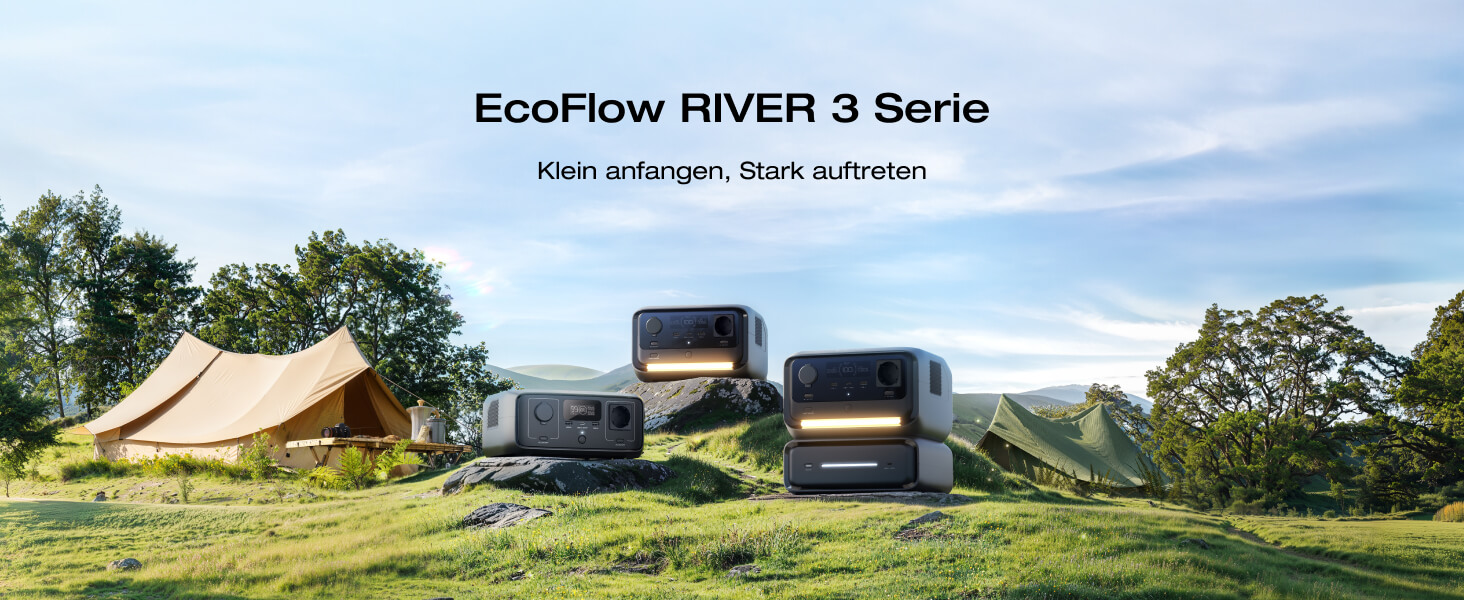 Портативна електростанція EcoFlow RIVER 3, 245 Wh, LFP акумулятор, до 600 Вт, 2x час роботи з GaN, <20 мс UPS, сонячний генератор для кемпінгу та подорожей (відновлений)