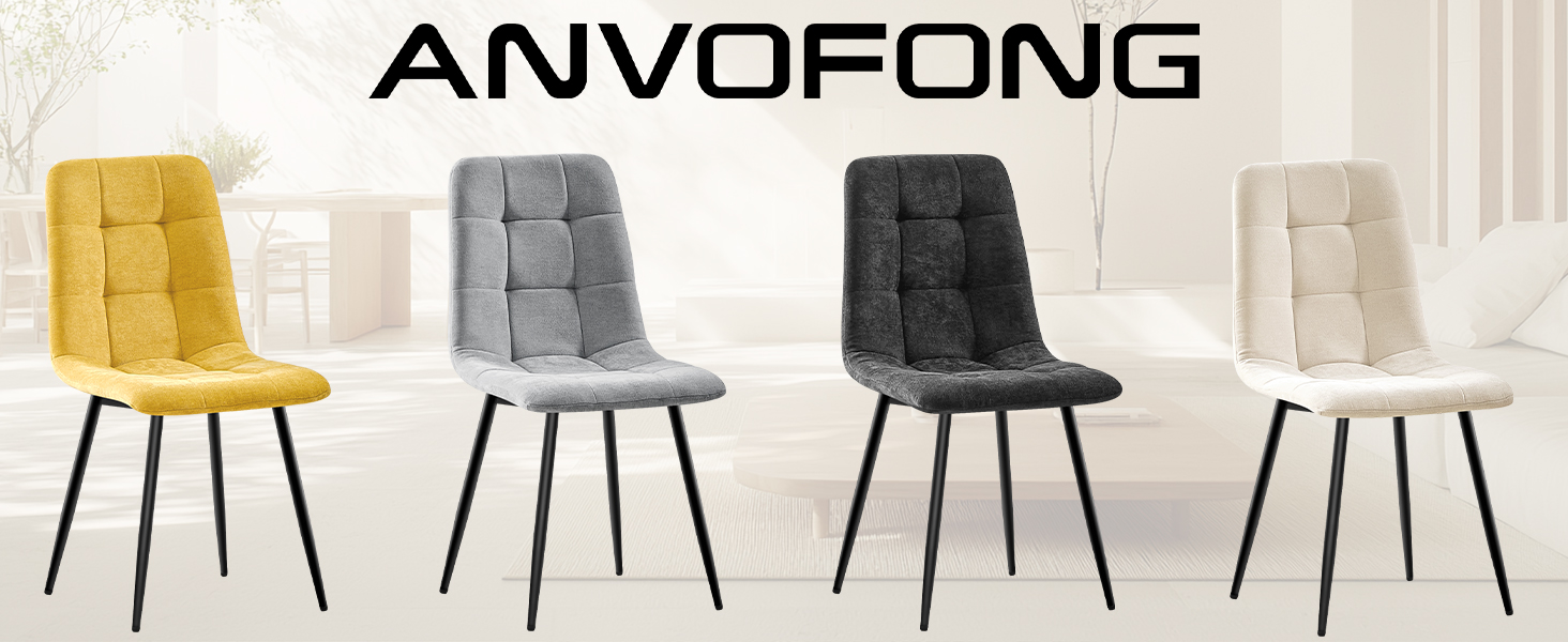 Набір обідніх стільців 4 шт. з льоновим покриттям та металевими ніжками, для кухні, спальні, вітальні - кольори хакі та бежевий