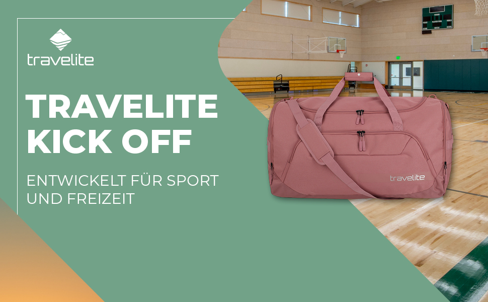 Дорожня сумка Travelite Kick Off розмір L, 60 см, 73 л, велика спортивна сумка для подорожей, колір Rosé