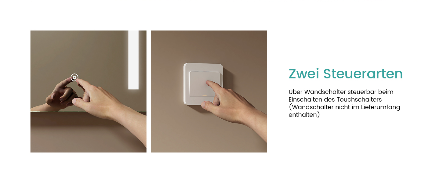 Дзеркало для ванної кімнати EMKE з підсвічуванням 60x80 см, 2 кольори світла, антизапарник, IP44, LED, сенсорний вимикач