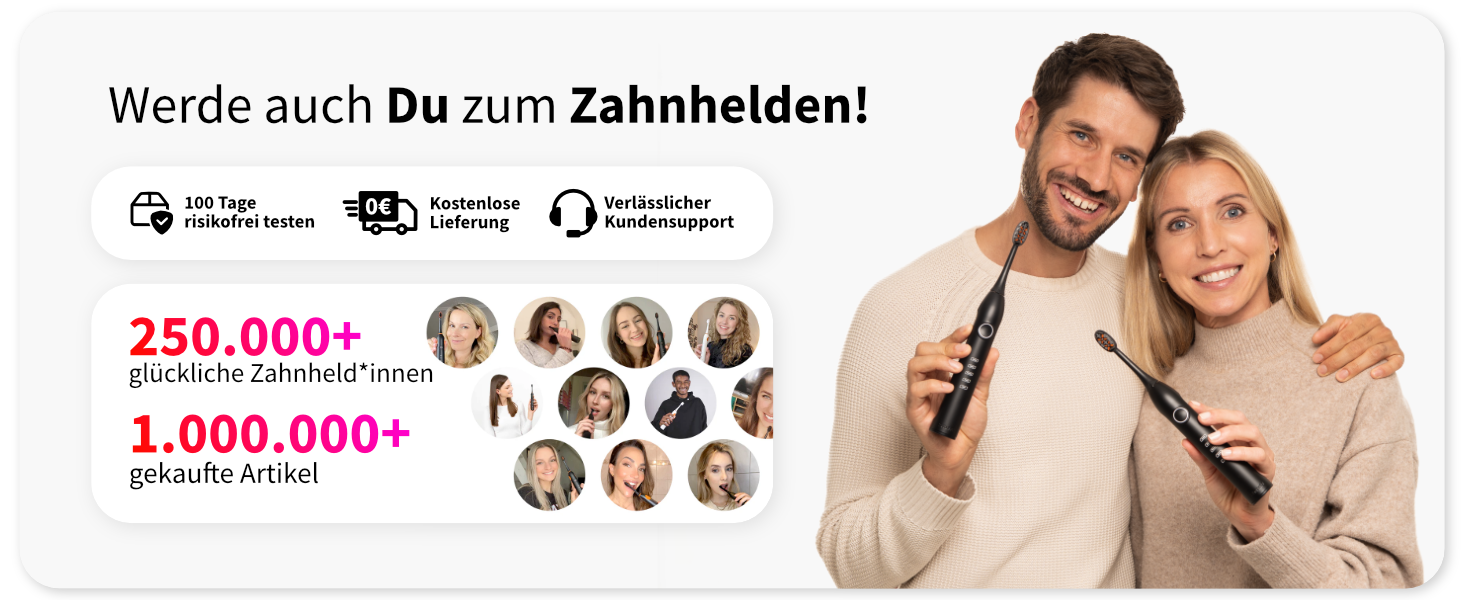 Електрична звукова зубна щітка Gero G3 з чохлом для подорожей та насадкою | 5 режимів чищення, тривалий час роботи акумулятора, білий колір