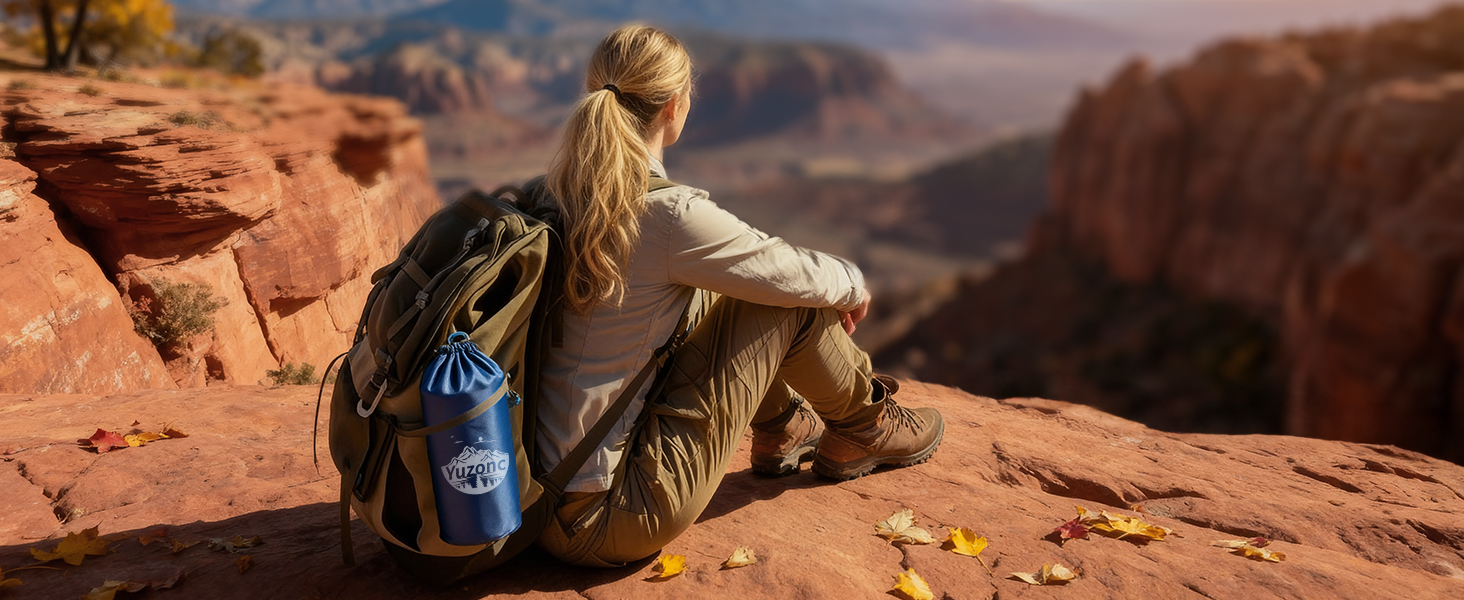 Кемпінговий надувний килимок Yuzonc з вбудованим насосом та подушкою, компактний легкий матрац для походу та пляжу (Темно-зелений)