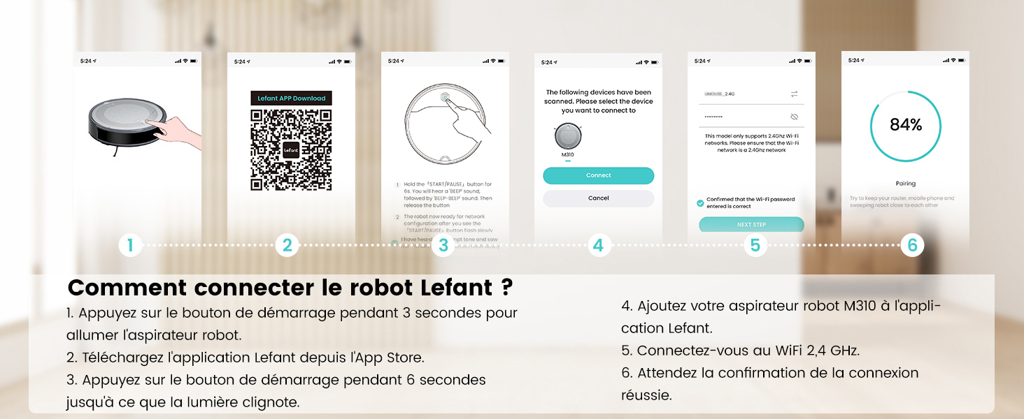 Робот-пилосос Lefant M310 сірий: 4500Pa, HEPA-фільтр, Wi-Fi, для тварин, килимів та твердих підлог