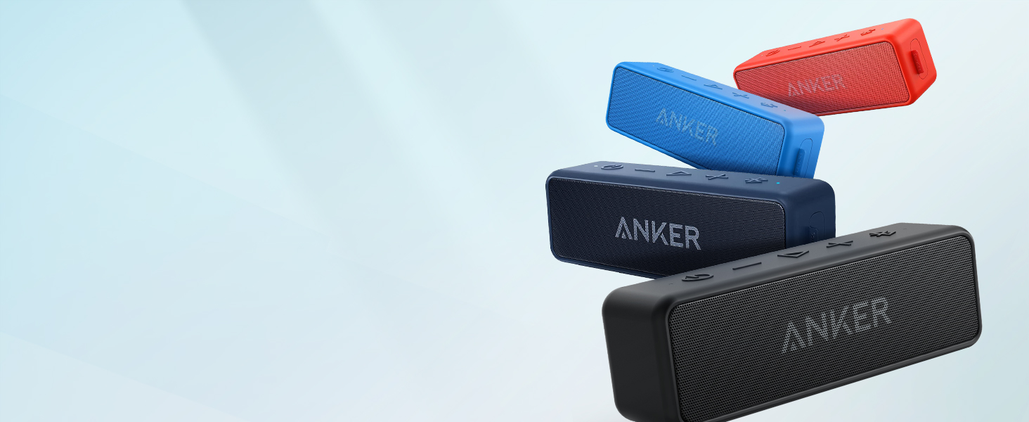 Портативна Bluetooth колонка Anker SoundCore 2 - потужний звук, глибокий бас, 24 години роботи, водонепроникність IPX7, для iPhone, Galaxy та інших пристроїв (Чорний)