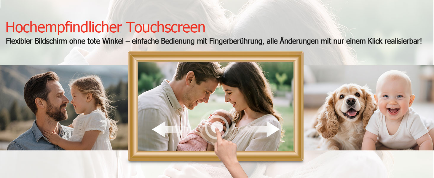 Цифровий фоторамка Frameo 10.1 дюйми, IPS, HD 1280x800, 32GB, Wi-Fi, автоповорот, Frameo App