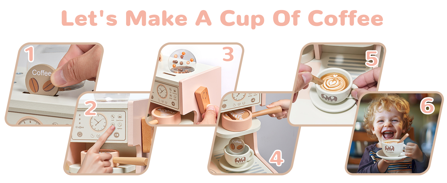 Дитяча дерев'яна кухня для приготування їжі - ігровий набір з 26 аксесуарів. Іграшкова кухня з продуктами та кухонним посудом. Чудовий подарунок для дівчаток та хлопчиків 3+ років. Велика кухня (рожева)