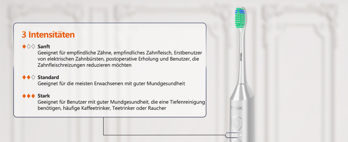 Електрична звукова зубна щітка Ritter Weisse з 5 режимами, таймером та акумулятором на 90 днів