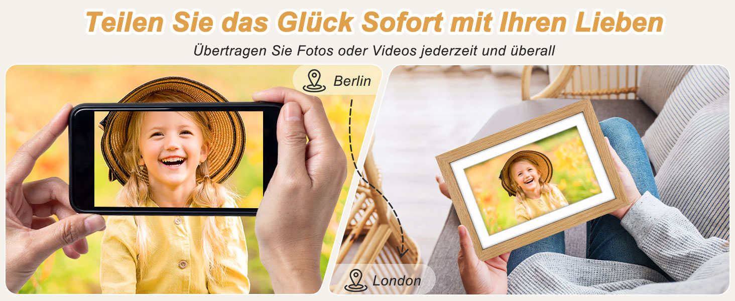 Цифровий фоторамка з дерева, Wi-Fi, 32GB, 10.1