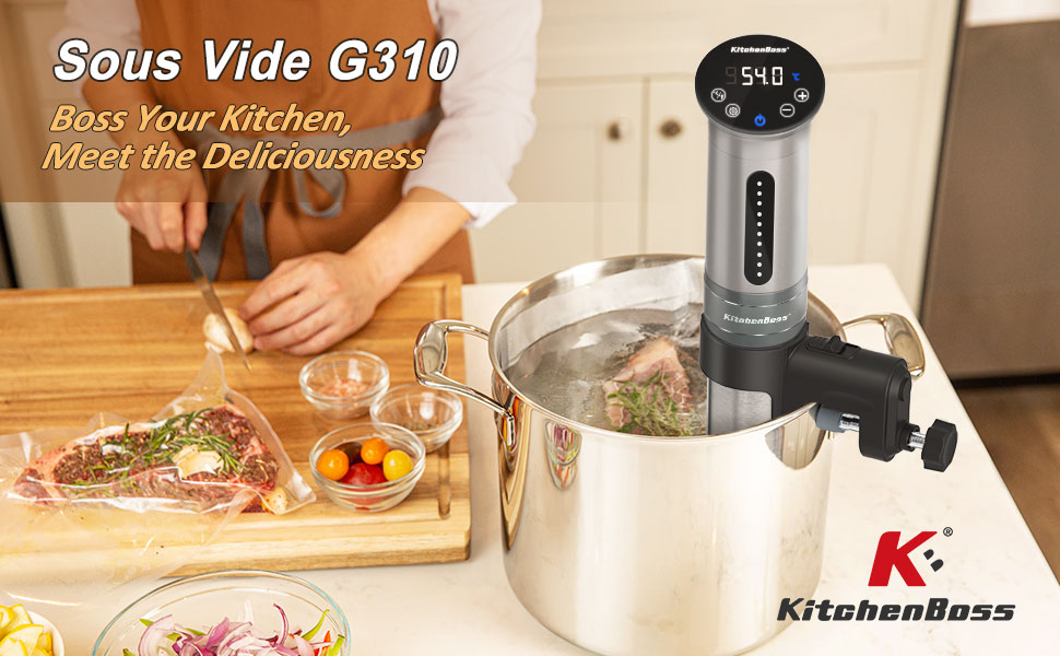 Су-від кухонний прилад KitchenBoss 1100W з LED дисплеєм, IPX7, 40-90°C