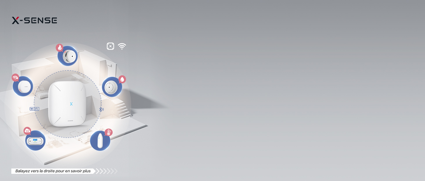 Датчик диму та монооксиду вуглецю X-Sense SC07, автономний, 10 років, з LCD-дисплеєм та кнопкою тестування, 360° моніторинг, автоматична перевірка, з можливістю радіомережі (1 шт.)