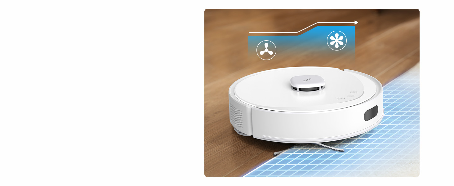 Робот-пилосос Tapo RV30 Max Plus з функцією миття та автоматичною станцією самостійного очищення, 5300Pa, LiDAR+IMU, голосове керування Alexa & Google Assistant, білий