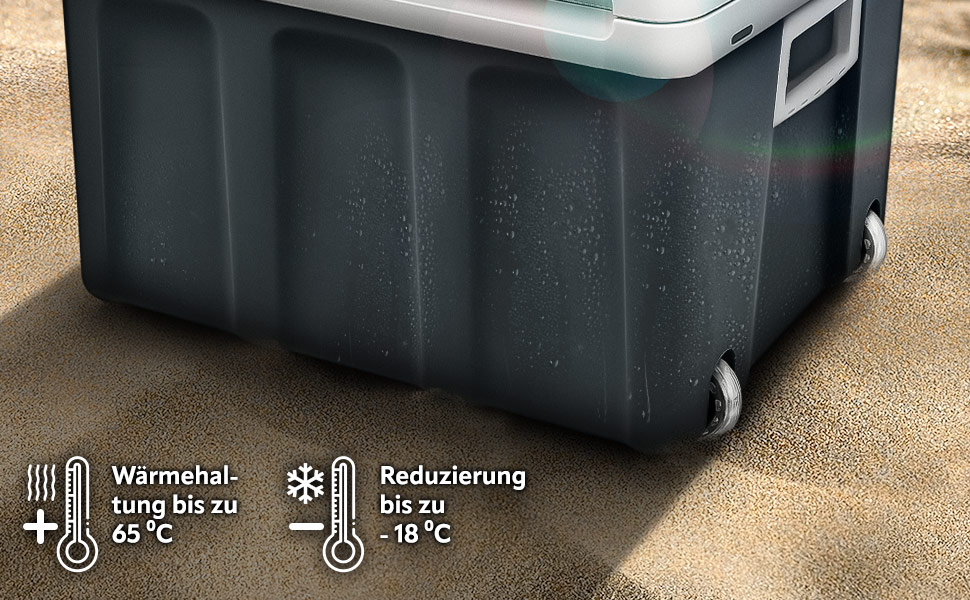 Автомобільний холодильник/термобокс Tillvex електричний 40л на колесах (230V/12V) - охолодження та підігрів, ECO-режим, антрацит