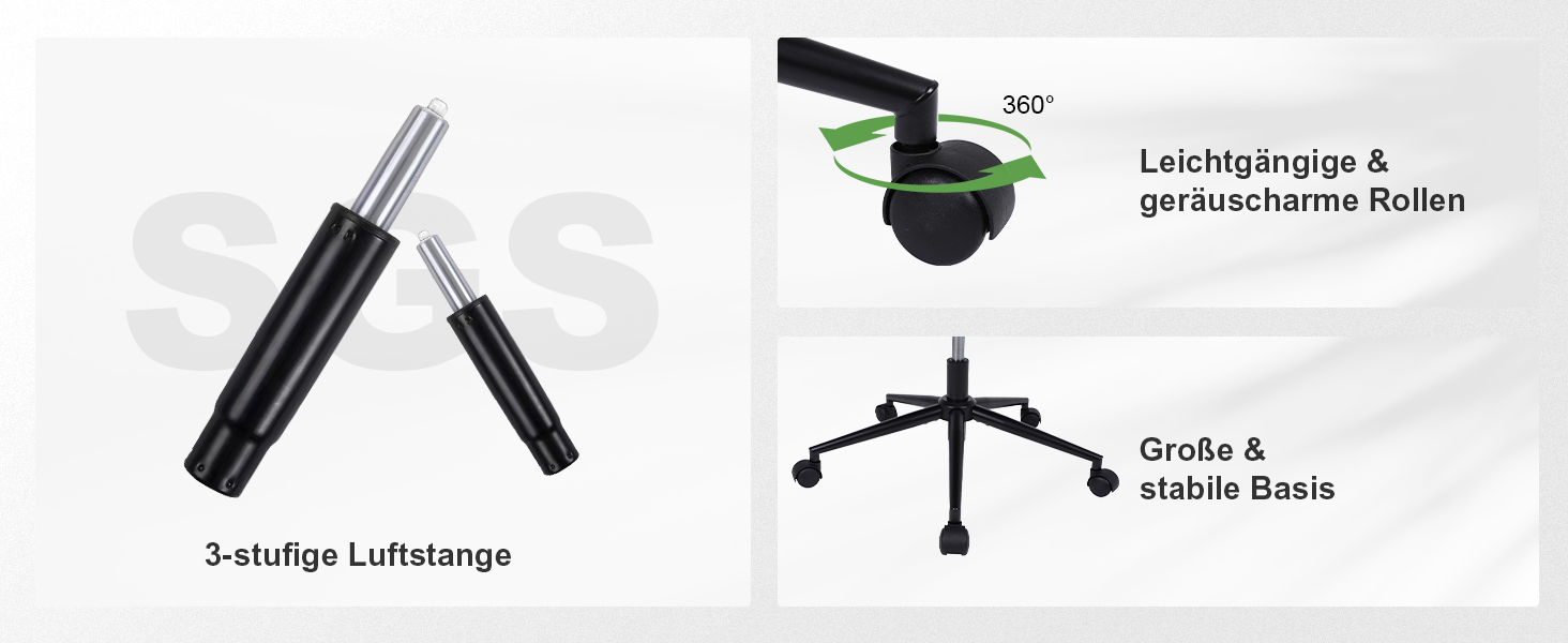 Офісний крісло Flysky з високою спинкою, регульованою висотою та підголівником, чорне. Ергономічне крісло для офісу, чорний.