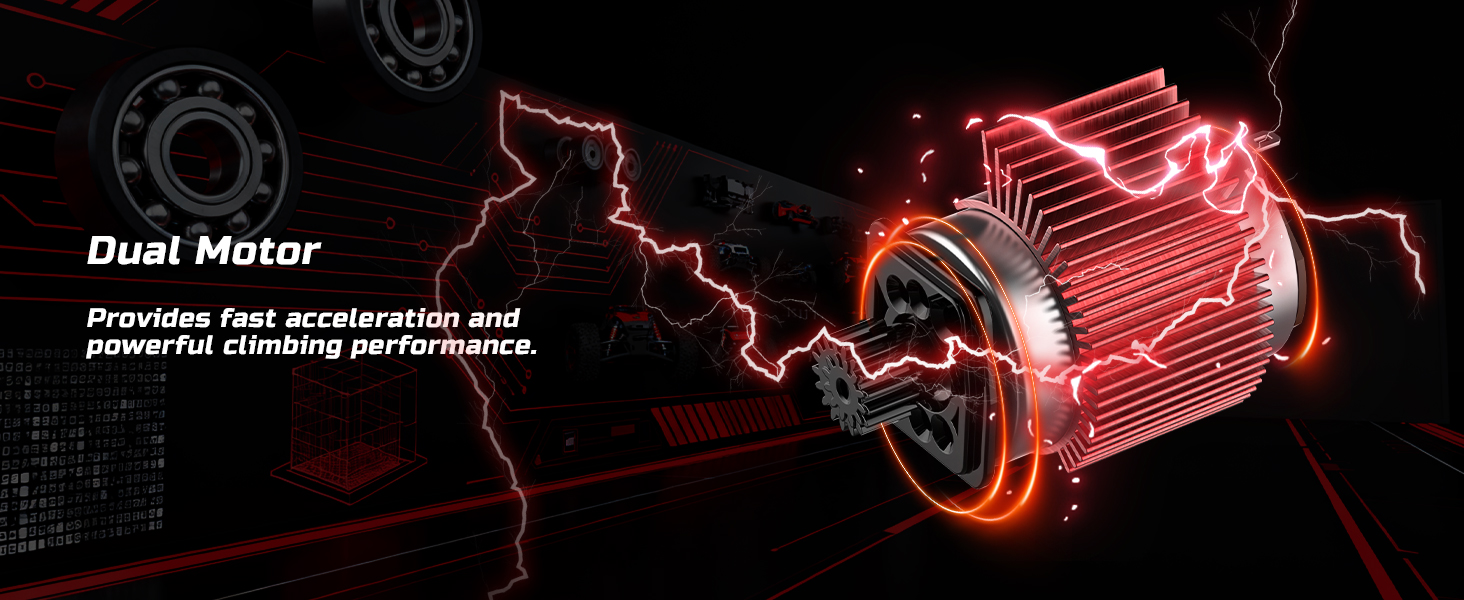 Радіокерований позашляховик DEERC 9205E 1:10 48 км/год 4WD з двома акумуляторами - іграшка для дітей та дорослих