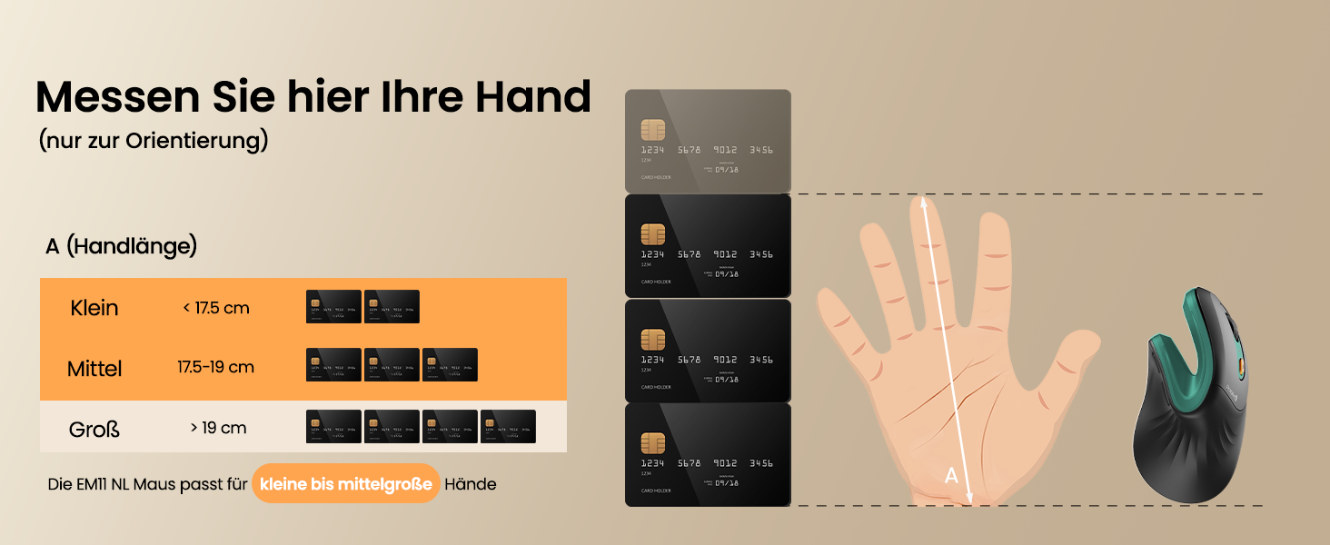 ProtoArc EM11 NL Вертикальна миша, бездротова, для ПК, iPad, Mac, Windows - чорно-зелена
