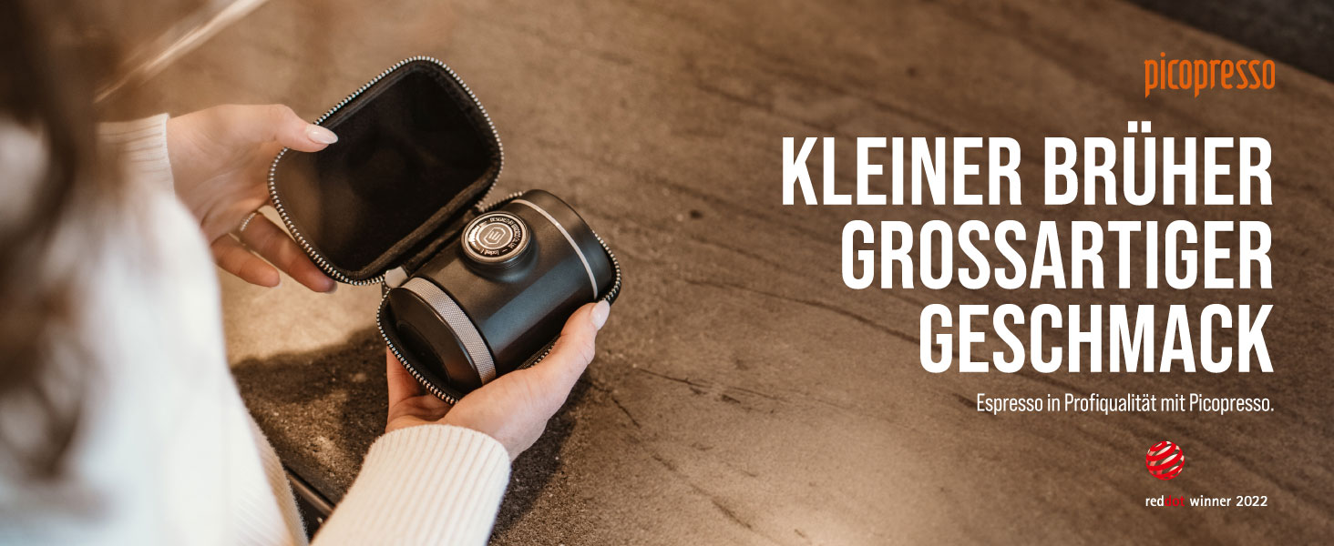 WACACO Picopresso: Портативна кавомашина для еспресо з екіпіруванням, ручна, сіра