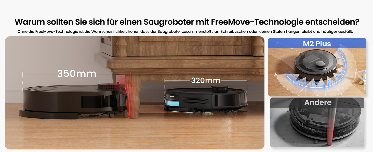 Робот-пилосос LEFANT M2 Plus з картографією, лазерною навігацією, 6000Pa, WiFi/App/Alexa, чорний