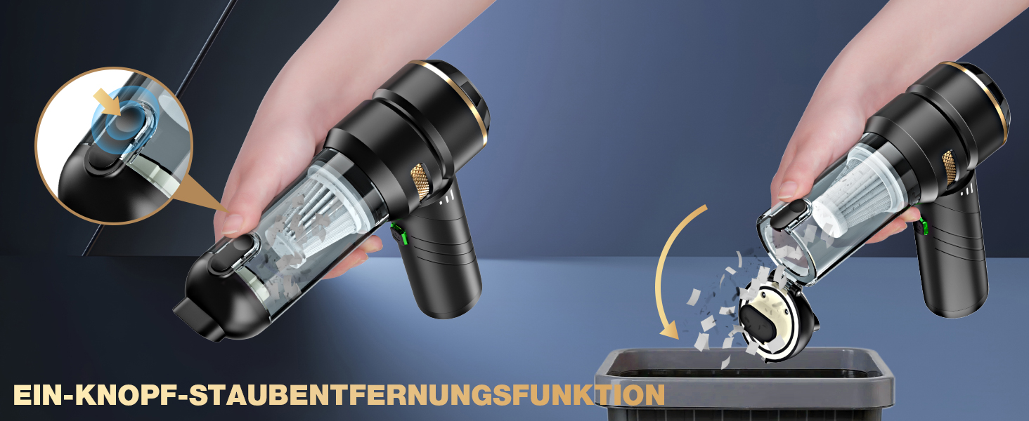 Акумуляторний ручний пилосос 4-в-1 для авто та дому, потужність 28000Па, бездротовий пилосос для прибирання шерсті тварин, кухні та офісу