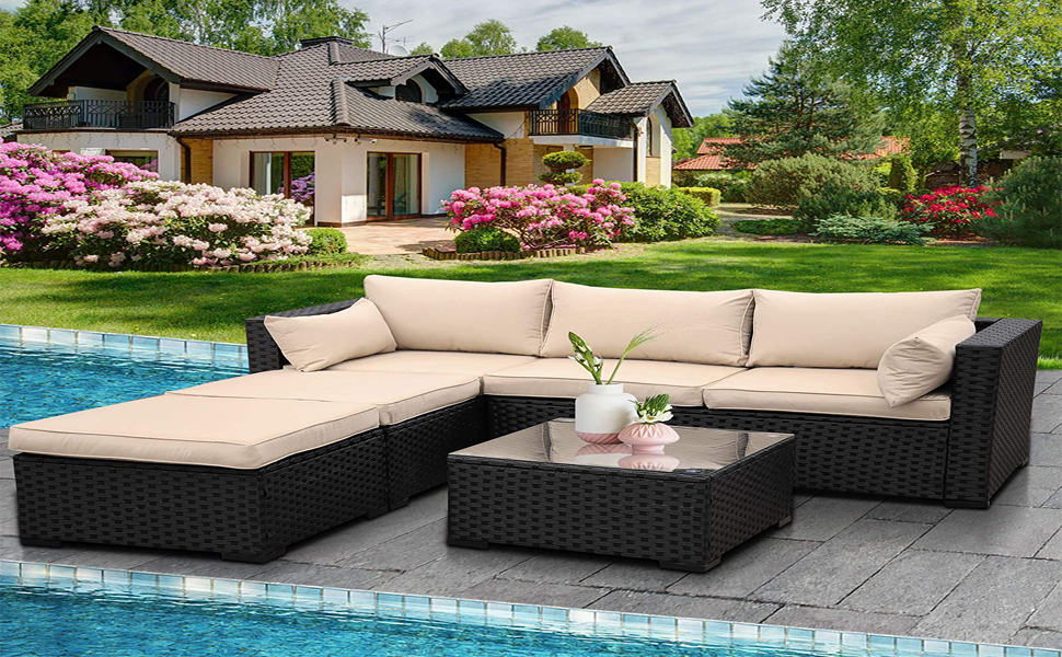 Чохол для садових меблів Gartenmöbel 420D, водонепроникний, анти-UV, для кубових плетених меблів 125x125x71/70 см, чорний