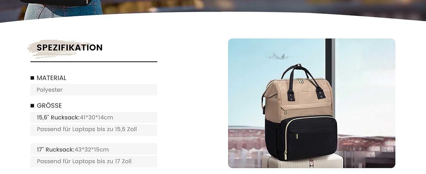 LOVEVOOK Рюкзак для жінок великий, шкільний рюкзак вологостійкий з відділенням для ноутбука, сумка для роботи, рюкзак для подорожей, ручна поклажа для літака, для університету, подорожей, бізнесу, світло-сірий